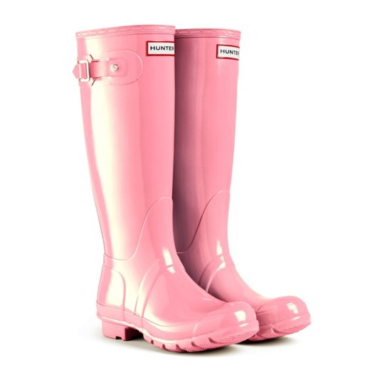 Hunter Original Tall Gloss W23616 Candy Pink ebuty-pl rozowy błyszcząca