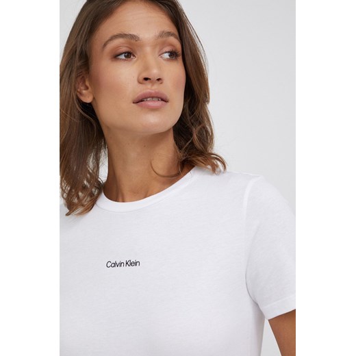Calvin Klein t-shirt bawełniany kolor biały Calvin Klein XS ANSWEAR.com