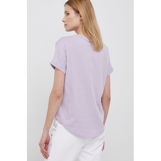 Blauer t-shirt bawełniany kolor fioletowy M ANSWEAR.com