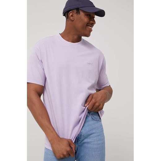 Levi&apos;s t-shirt bawełniany kolor fioletowy gładki XXL ANSWEAR.com
