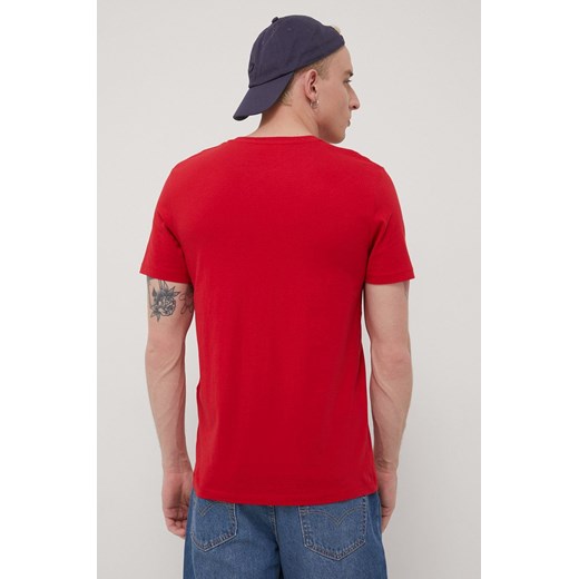 Produkt by Jack &amp; Jones t-shirt bawełniany kolor czerwony z nadrukiem Produkt By Jack & Jones M ANSWEAR.com