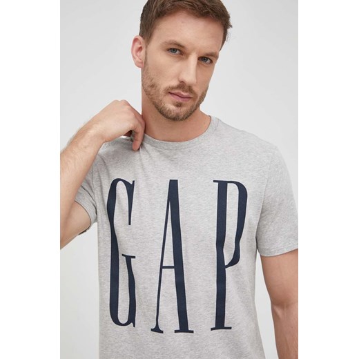 GAP t-shirt bawełniany kolor szary melanżowy Gap S ANSWEAR.com