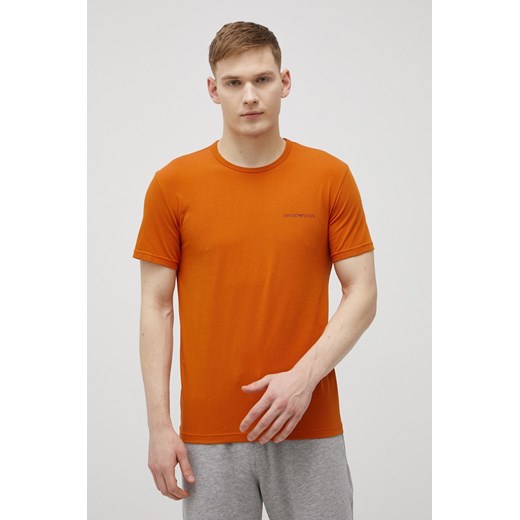 Emporio Armani Underwear T-shirt (2-pack) męski kolor pomarańczowy z nadrukiem XL ANSWEAR.com