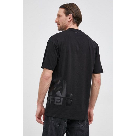 Karl Lagerfeld T-shirt bawełniany kolor czarny z nadrukiem Karl Lagerfeld S ANSWEAR.com