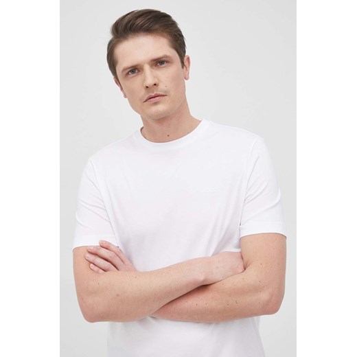 Boss t-shirt bawełniany kolor biały gładki S ANSWEAR.com