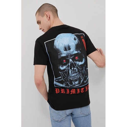 Primitive t-shirt bawełniany x Terminator kolor czarny z nadrukiem Primitive L ANSWEAR.com