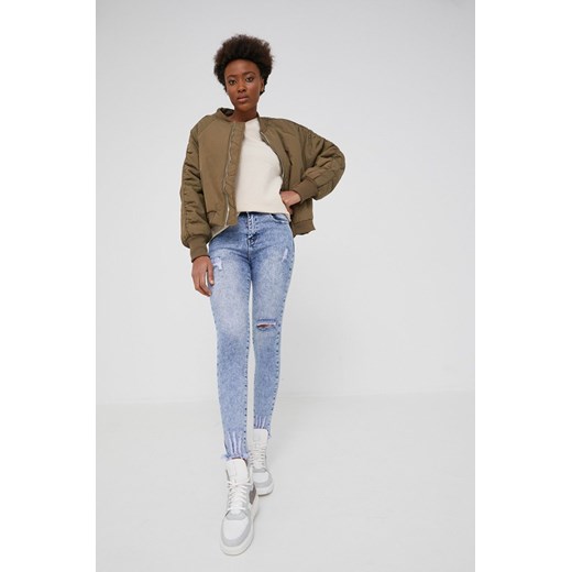 Answear Lab kurtka bomber damski kolor zielony przejściowa Answear Lab M ANSWEAR.com
