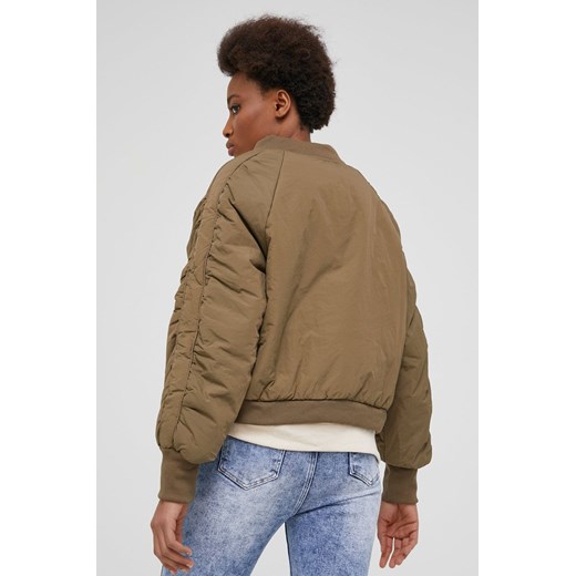 Answear Lab kurtka bomber damski kolor zielony przejściowa Answear Lab M ANSWEAR.com