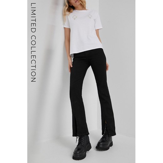 Answear Lab jeansy answear.LAB X kolekcja limitowana NO SHAME damskie high waist Answear Lab XS ANSWEAR.com