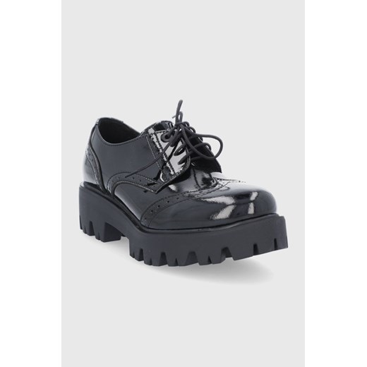 Altercore Półbuty Nefi Vegan Black Patent damskie kolor czarny na platformie Altercore 38 okazyjna cena ANSWEAR.com