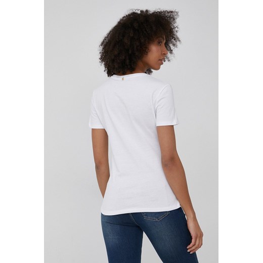 XT Studio t-shirt bawełniany damska kolor biały z aplikacją Xt Studio XS ANSWEAR.com