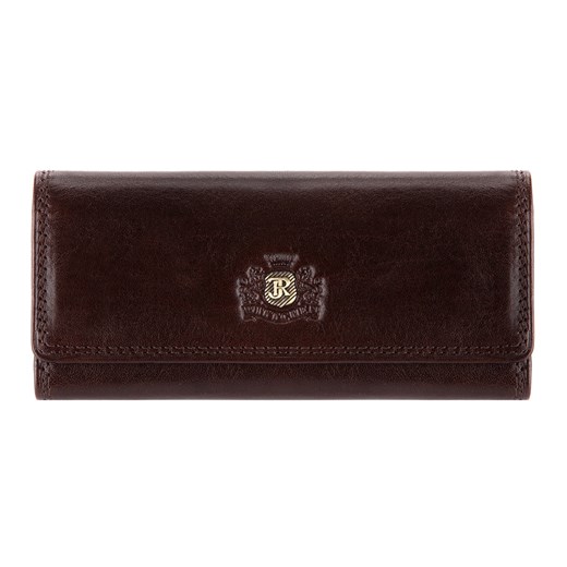 Etui na klucze skórzane z monogramem brązowe ze sklepu WITTCHEN w kategorii Etui - zdjęcie 135122010