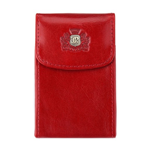 Etui na wizytówki ze skóry pionowe czerwone ze sklepu WITTCHEN w kategorii Etui - zdjęcie 135122364