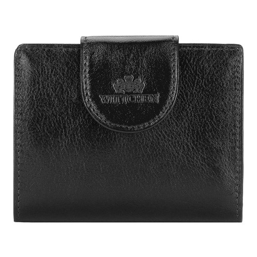 Damski portfel skórzany z elegancką napą czarno-złoty ze sklepu WITTCHEN w kategorii Portfele damskie - zdjęcie 135122671
