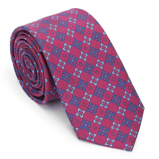 Krawat z jedwabiu wzorzysty Wittchen okazyjna cena WITTCHEN