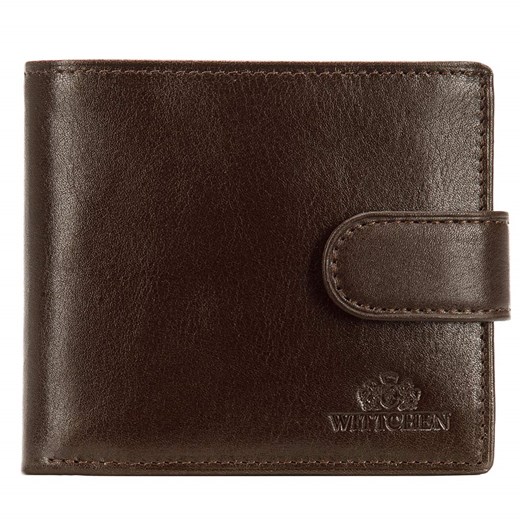 Męski portfel skórzany zapinany na napę brązowy ze sklepu WITTCHEN w kategorii Portfele męskie - zdjęcie 135125303