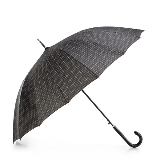 Parasol półautomatyczny szeroki czarno-szary ze sklepu WITTCHEN w kategorii Parasole - zdjęcie 135126923