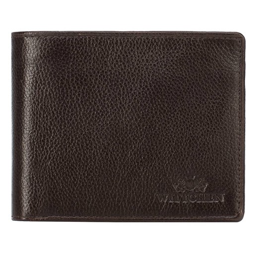 Męski portfel z RFID skórzany z dwoma suwakami z ochroną kart brązowy ze sklepu WITTCHEN w kategorii Portfele męskie - zdjęcie 135128200