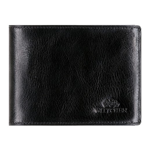 Męski portfel skórzany z rozkładanym panelem czarny ze sklepu WITTCHEN w kategorii Portfele męskie - zdjęcie 135128202
