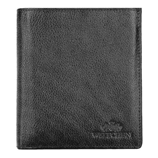 Męski portfel skórzany z herbem duży czarno-srebrny ze sklepu WITTCHEN w kategorii Portfele męskie - zdjęcie 135128233