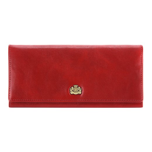 Damski skórzany portfel z herbem poziomy czerwony ze sklepu WITTCHEN w kategorii Portfele damskie - zdjęcie 135128810