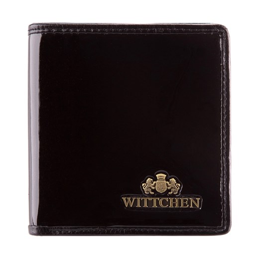 Damski portfel ze skóry lakierowany mały czarny ze sklepu WITTCHEN w kategorii Portfele damskie - zdjęcie 135129063