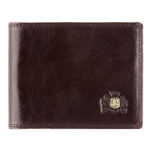 Męski portfel z herbem średni brązowy ze sklepu WITTCHEN w kategorii Portfele męskie - zdjęcie 135129141