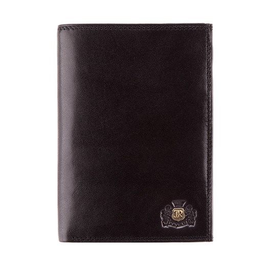 Męski portfel ze skóry z herbem bez zapięcia czarny ze sklepu WITTCHEN w kategorii Portfele męskie - zdjęcie 135129164