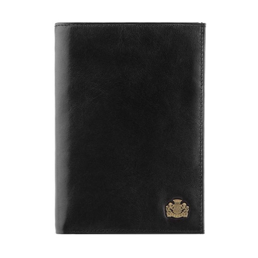 Męski portfel z połyskliwej skóry czarny ze sklepu WITTCHEN w kategorii Portfele męskie - zdjęcie 135129644