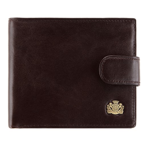 Męski portfel skórzany zapinany ciemny brąz ze sklepu WITTCHEN w kategorii Portfele męskie - zdjęcie 135129770