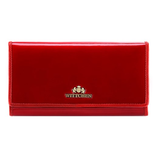 Damski portfel ze skóry lakierowany poziomy ze sklepu WITTCHEN w kategorii Portfele damskie - zdjęcie 135131034
