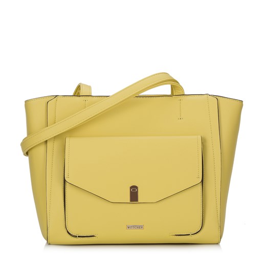 Shopper bag żółta WITTCHEN bez dodatków na ramię 
