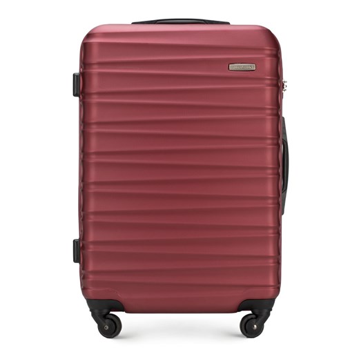 Średnia walizka z ABS-u z żebrowaniem ze sklepu WITTCHEN w kategorii Walizki - zdjęcie 135139412