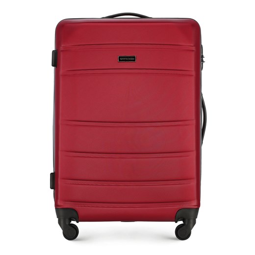 Średnia walizka z ABS-u żłobiona czerwona ze sklepu WITTCHEN w kategorii Walizki - zdjęcie 135140844