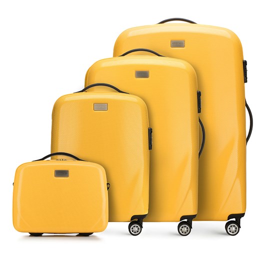 Zestaw walizek z polikarbonu jednokolorowych Wittchen promocyjna cena WITTCHEN
