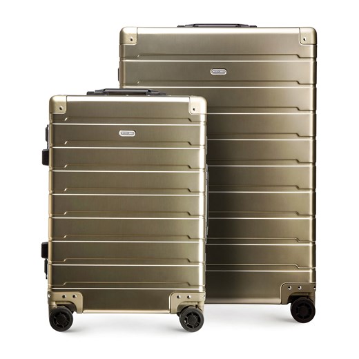 Zestaw walizek z aluminium złoty ze sklepu WITTCHEN w kategorii Walizki - zdjęcie 135141544