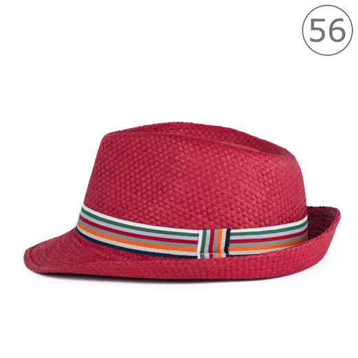 Młodzieżowy kapelusz trilby szaleo czerwony kapelusz