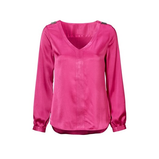 Bluzka czerwonoróżowy halens-pl rozowy bluzka