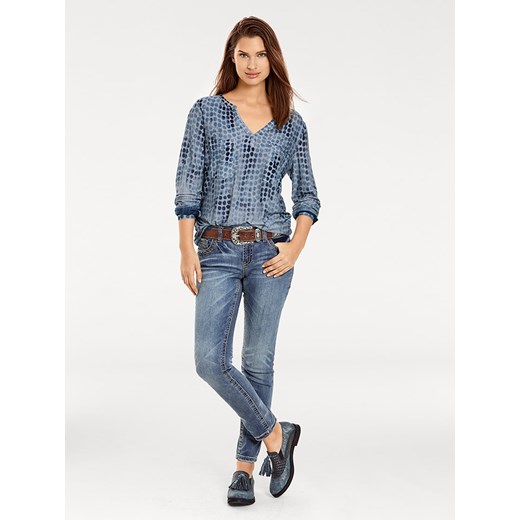 Bluzka w kolorze granatowo-niebieskim Heine 42 Limango Polska okazja