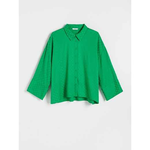 Reserved - Koszula z wiskozą - Zielony Reserved 1XL Reserved