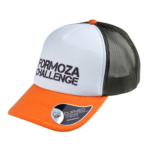 Formoza Challenge - Czapka z daszkiem - Z napisem - Biało / Pomarańczowa Formoza Challenge Uniwersalny SpecShop.pl