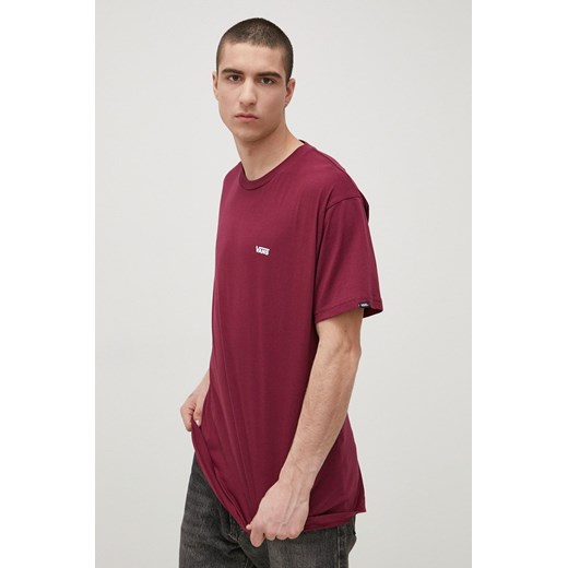 Vans t-shirt bawełniany kolor fioletowy gładki ze sklepu ANSWEAR.com w kategorii T-shirty męskie - zdjęcie 135272820