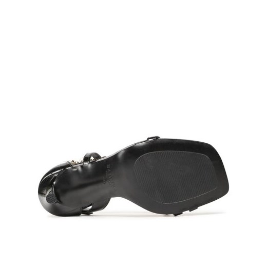Sandały damskie BADURA eleganckie czarne na szpilce na wysokim obcasie 