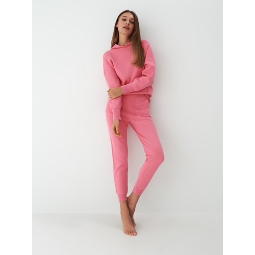 Mohito - Swetrowa bluza z kapturem - Różowy Mohito L okazja Mohito