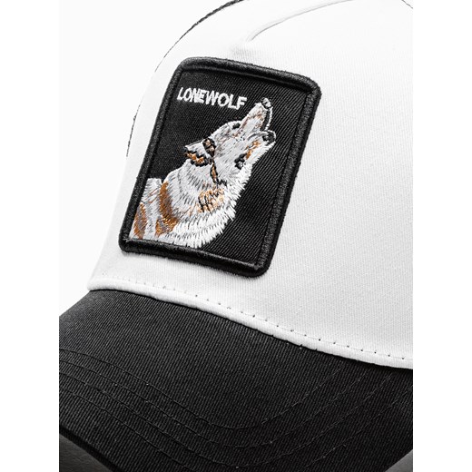 Czapka męska z daszkiem - czarna H084 uniwersalny ombre