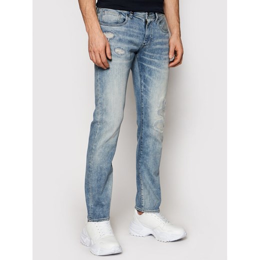 Jeansy 3KZJ13 Z1LMZ 1500 Niebieski Slim Fit Armani Exchange 32_32 okazyjna cena MODIVO