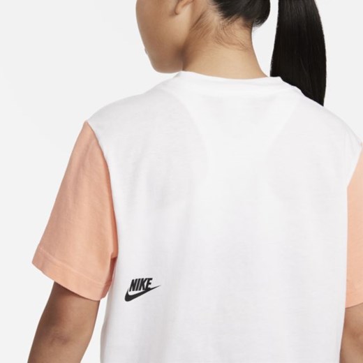Luźny T-shirt dla dużych dzieci (dziewcząt) Nike Sportswear Essential - Biel Nike S Nike poland