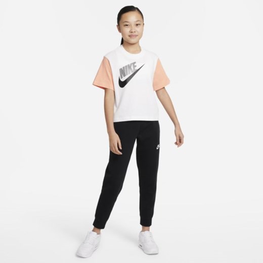 Luźny T-shirt dla dużych dzieci (dziewcząt) Nike Sportswear Essential - Biel Nike XS Nike poland