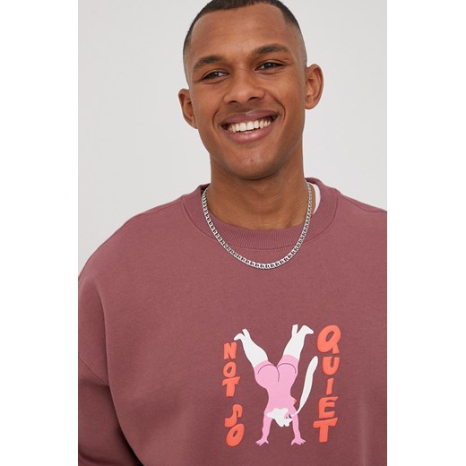 Volcom bluza męska kolor fioletowy z nadrukiem Volcom L ANSWEAR.com