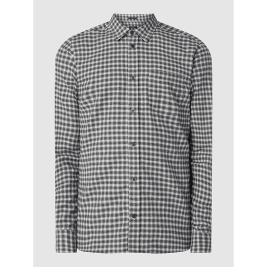 Koszula flanelowa o kroju slim fit z bawełny model ‘Harrison’ Denham M promocyjna cena Peek&Cloppenburg 